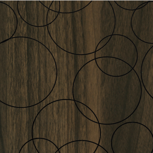 Puzzle Wall Tile - Bubble - 600mm x 600mm x 8mm- Walnut