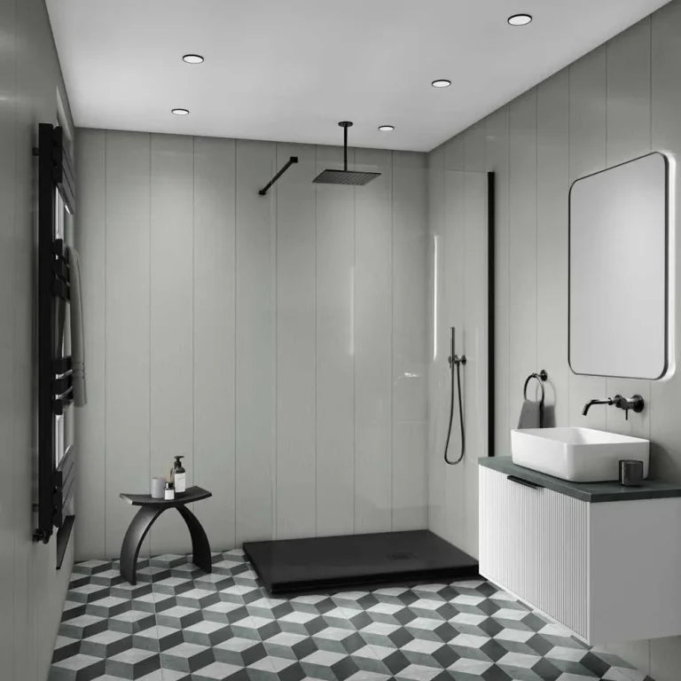 Elegance abstarct silver in a bathroom 