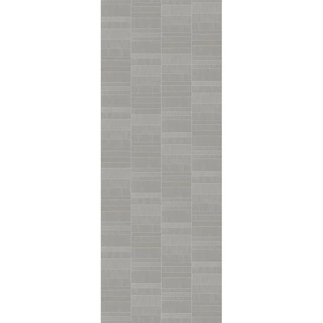 A tall, narrow rectangular panel filled with a repeating horizontal brick or stone pattern in light gray and taupe tones, centered on a white background.