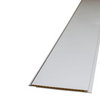 Gloss White and Single Chrome Strip Ceiling Cladding - 4m x 200mm x 10mm