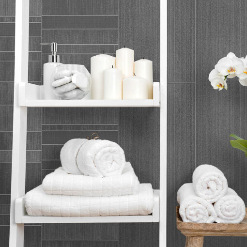 Vilo Motivo Modern Anthracite Tiles Wall Panels (Pack of 4)