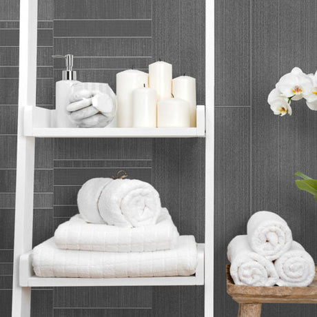 Vilo Motivo Modern Anthracite Tiles Wall Panels (Pack of 4)