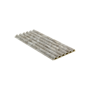 Fluted Tube wall panel in marble grey finish, 2400 x 158 x 15mm WPC design
