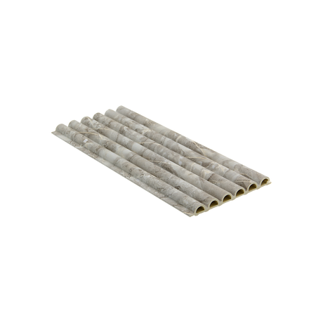 Fluted Tube wall panel in marble grey finish, 2400 x 158 x 15mm WPC design