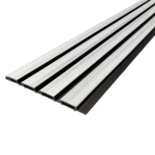 White cladding with black inlet Composite cladding .