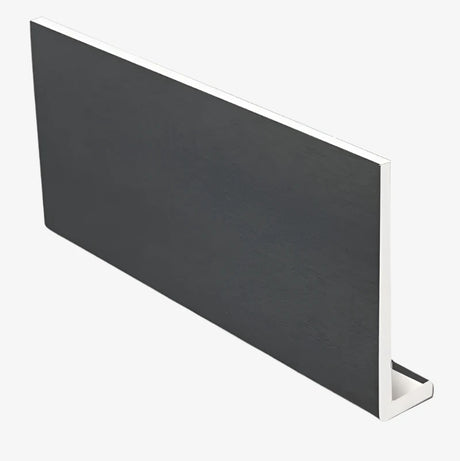 Anthracite grey woodgrain uPVC capping board, low-maintenance fascia cover trim
