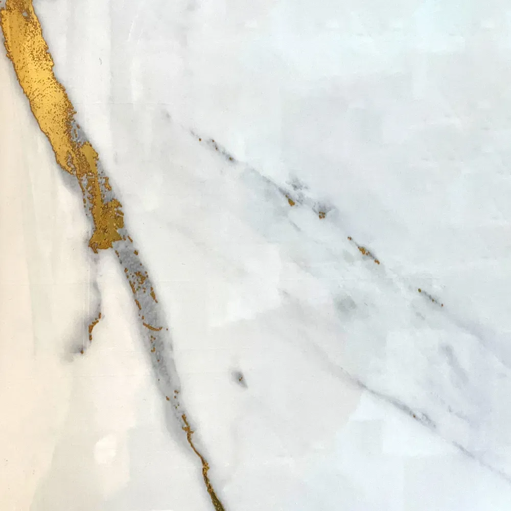 Bianco gold interior wall panel, white finish with gold veining effect