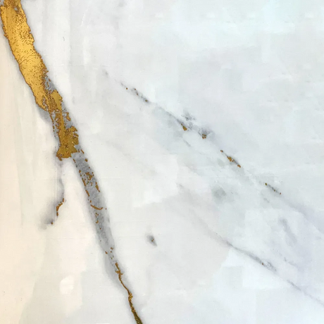 Bianco gold interior wall panel, white finish with gold veining effect