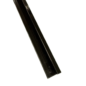 Black metal strip on a white background