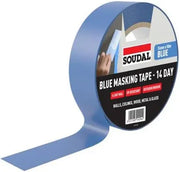Blue masking tape roll for decorating and surface protection
