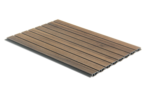 Fluted Flat wall panel in walnut finish, 2400 x 250 x 10mm WPC design