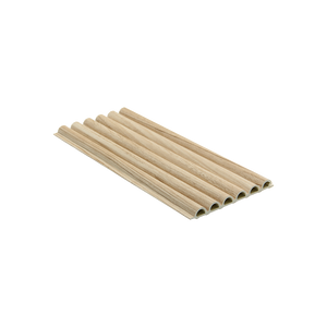 Fluted Tube wall panel in beech finish, 2400 x 158 x 15mm WPC design