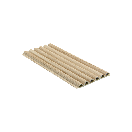 Fluted Tube wall panel in beech finish, 2400 x 158 x 15mm WPC design
