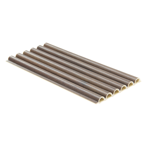 Fluted Tube wall panel in walnut finish, 2400 x 158 x 15mm WPC design