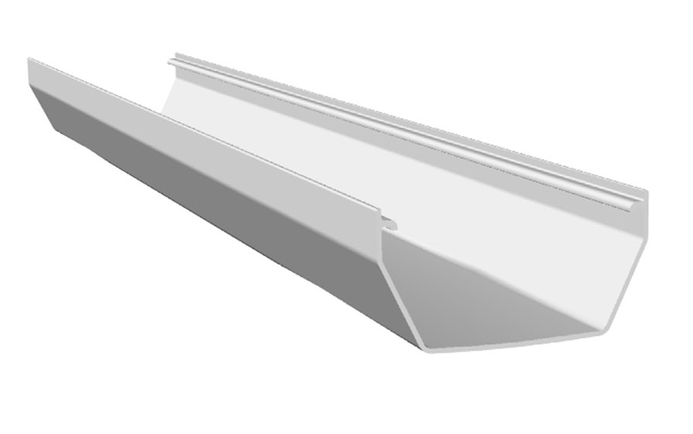 Freeflow Square Gutter in White, durable and modern design for efficient rainwater management and reliable performance