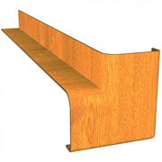 300mm Light Oak Square Fascia Internal 90° Corner