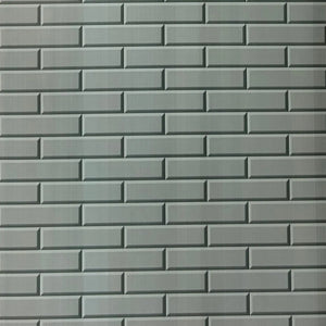 London tile dove interior wall panel, soft dove grey tile-effect finish