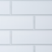 London tile white interior wall panel, white tile-effect finish