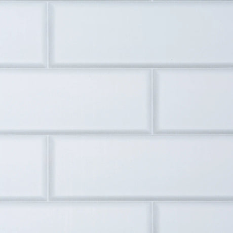 London tile white interior wall panel, white tile-effect finish