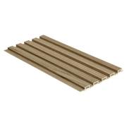 Low Ridge fluted wall panel in beech finish, 2400 x 58 x 10mm