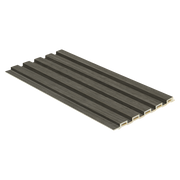 Low Ridge fluted wall panel in grey finish, 2400 x 58 x 10mm