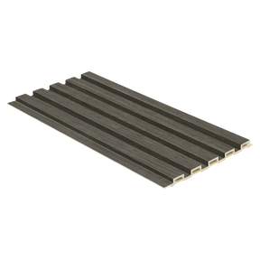 Low Ridge fluted wall panel in grey finish, 2400 x 58 x 10mm