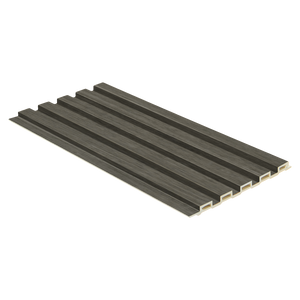 Low Ridge fluted wall panel in grey finish, 2400 x 58 x 10mm