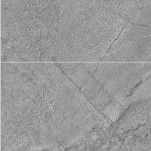 Northumberland Ultimo tile interior wall panel, light grey marble tile-effect finish iwith grey veining