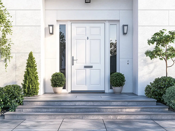 White front door