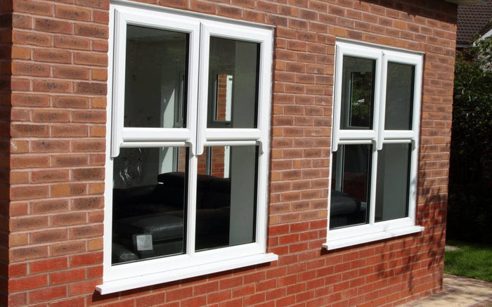 Upvc windows fitted, with top sash