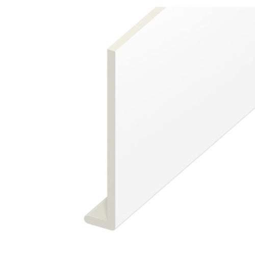 White UPVC capping board in multiple sizes.