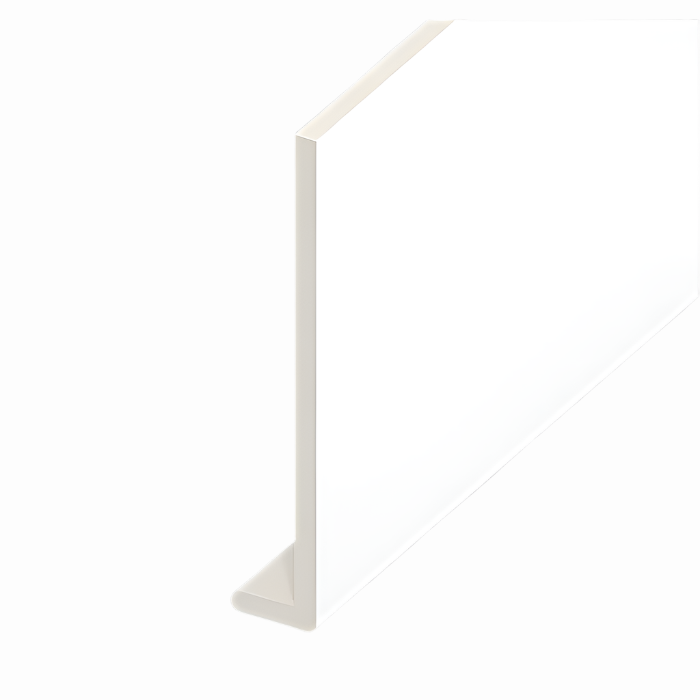 White UPVC capping board in multiple sizes.
