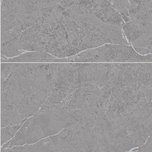 Wiltshire Ultimo tile interior wall panel, light grey tile-effect finish with marble pattern and white veining