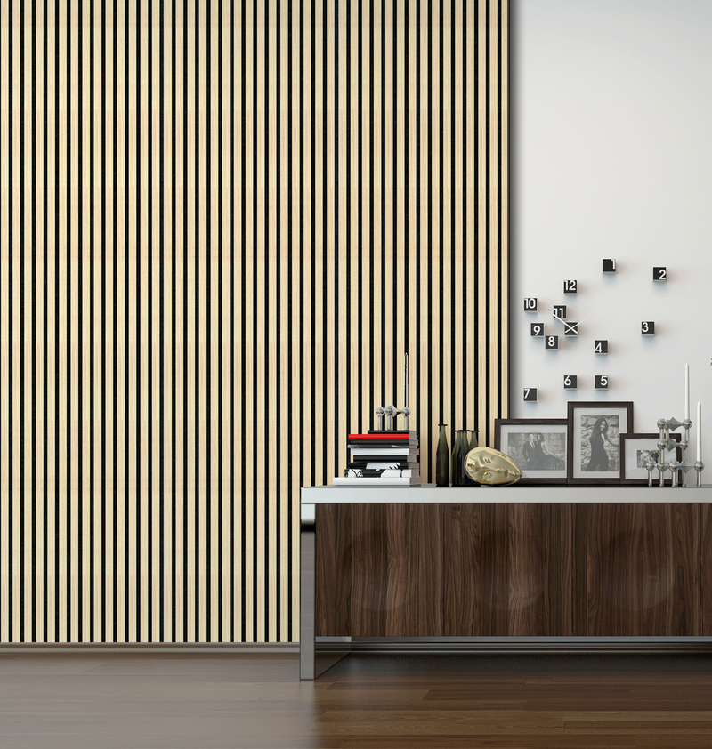 Zest Acoustic Slat Wall Panels – 600mm x 2600mm x 18mm