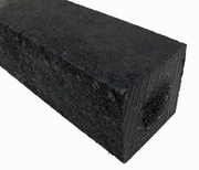 Square Brown - Black Solid Plastic Fencing Post 100 x 100mm