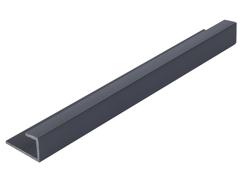 10mm U Edge End Trim Black 2.4m