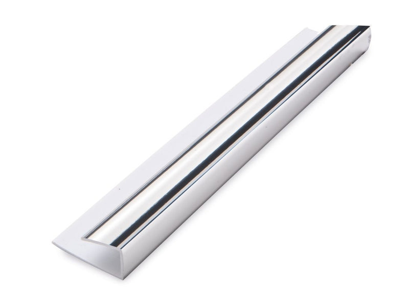 10mm U Edge End Trim Chrome 2.4m