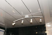 Gloss White and Single Chrome Strip Ceiling Cladding - 4m x 200mm x 10mm