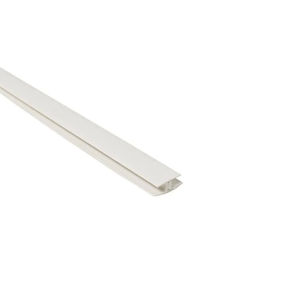 White Two Part H Section Trim 2.6mtrs x 7-9mm | Home-is