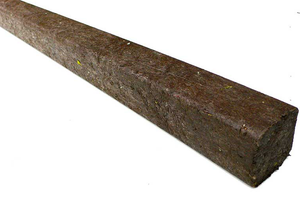 Square Brown - Black Solid Plastic Fencing Post 50 x 50mm