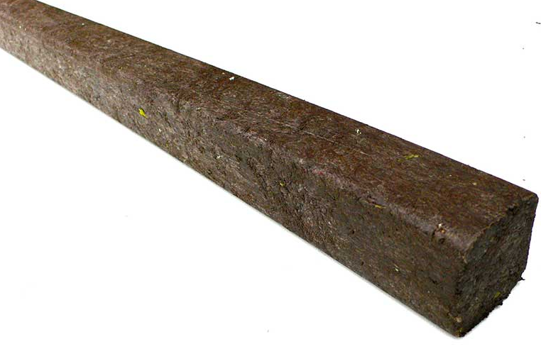 Square Brown - Black Solid Plastic Fencing Post 50 x 50mm