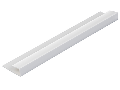 5mm U Edge End Trim - White 2.6m