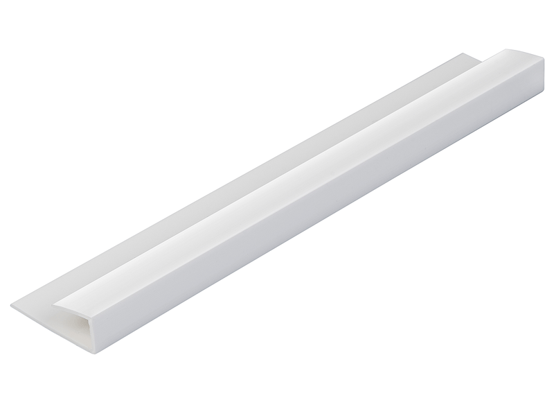 5mm U Edge End Trim - White 2.6m