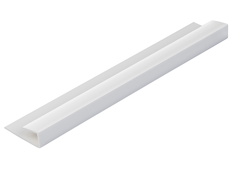 5mm U Edge End Trim -  White 2.6m