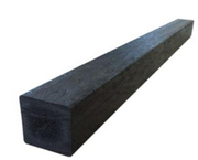 Square Black Solid Plastic Fencing Post 80 x 80mm