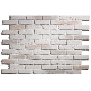 British Brick Wall Panel – Clean White Finish
