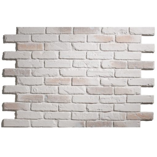 British Brick Wall Panel – Clean White Finish