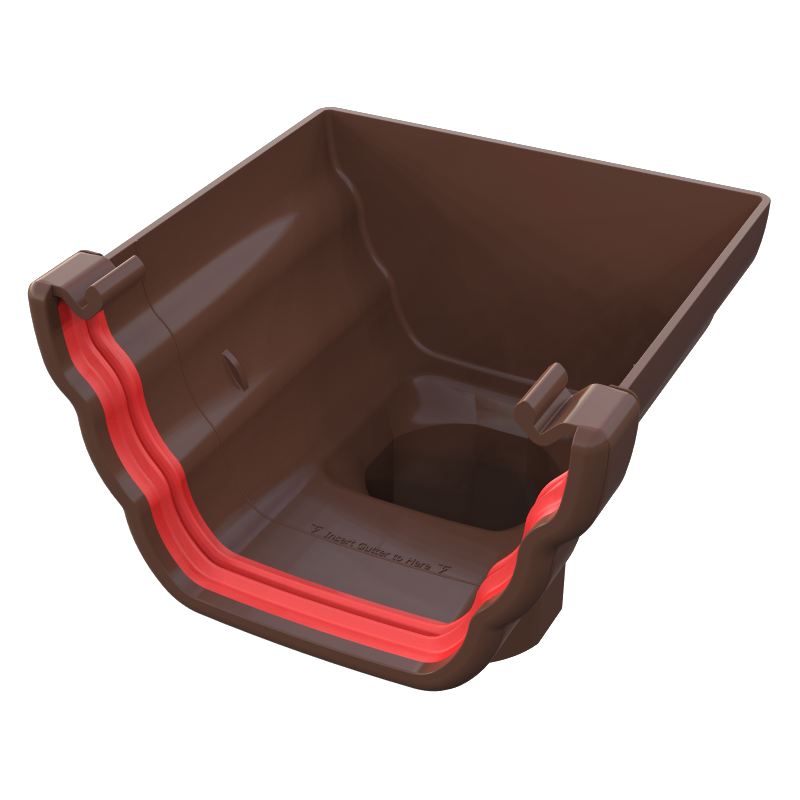 Freeflow Ogee Stop End Outlet – 135mm