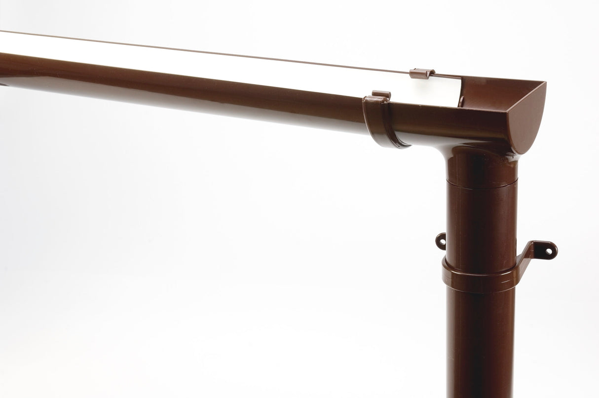 Freeflow Half Round Brown Gutter 4mtr Length