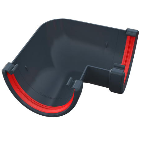 Anthracite Grey Deep Flow Gutter Angle 90 Degrees
